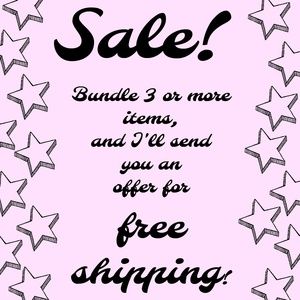 FREE SHIIPING for Bundles of 3 or more!